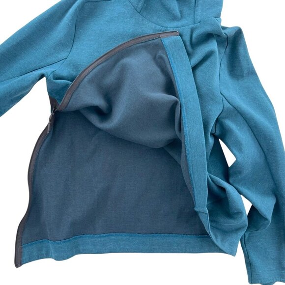 Nike Tech Fleece Teal Funnel Neck Sweatshirt Hoodie Medium - Picture 3 of 10